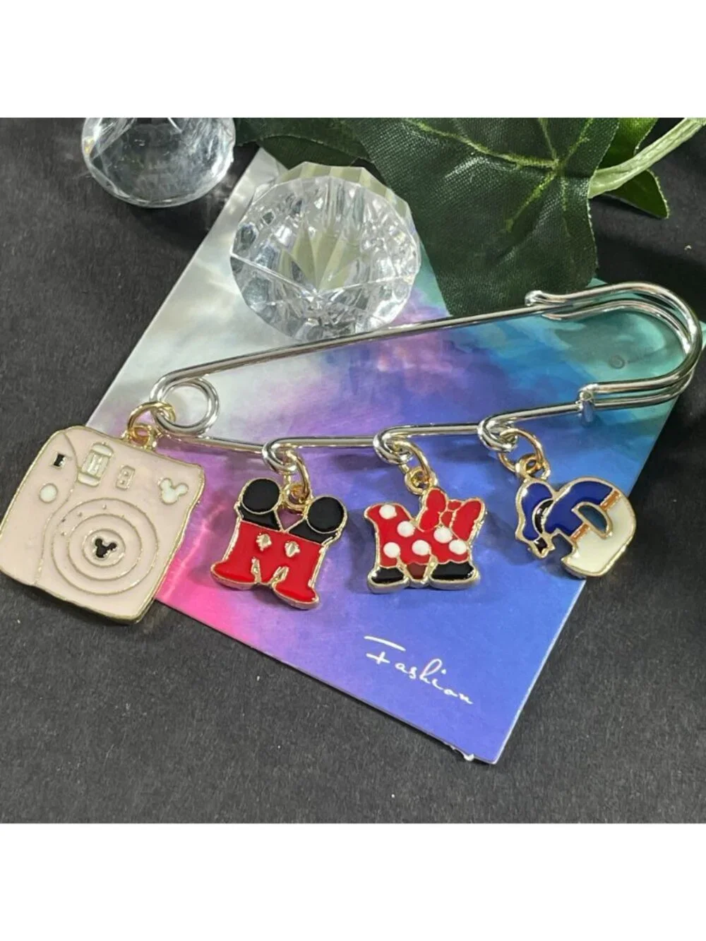 Mickey Minnie Mouse Lapel Pin Donald Duck Safety Pin Brooch Jewelry Accessories